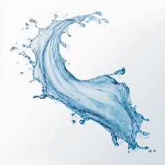 fresh water splash on white background, easy to cutout