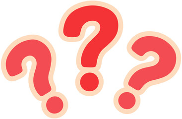 Cute question mark logo - 3 question marks