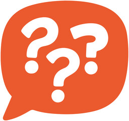 Cute question mark logo - 3 question marks