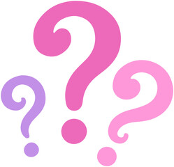 Cute question mark logo - 3 question marks