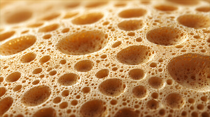 Intricate porous surface with a multitude of cavities creating a mesmerizing abstract texture pattern