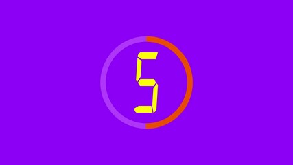 countdown from 10 to 1 ,countdown video of 10 seconds to 1 second with blue background. - Powered by Adobe
