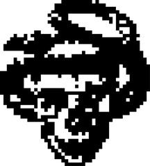 Dark Aesthetic Dithering Graphic Element