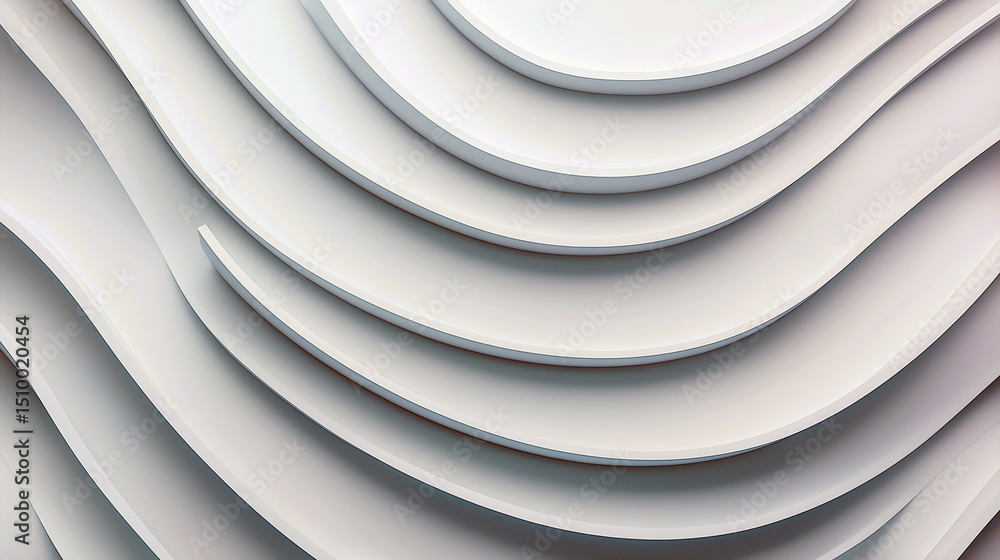 Poster abstract white architectural wave patterns modern design surface texture
