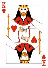 Fototapeta premium King Playing Card Flat Vector Design