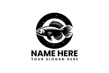 A distinctive snapper fish vector logo silhouette showcasing aquatic life