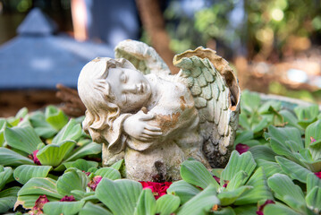 a angle statue in park