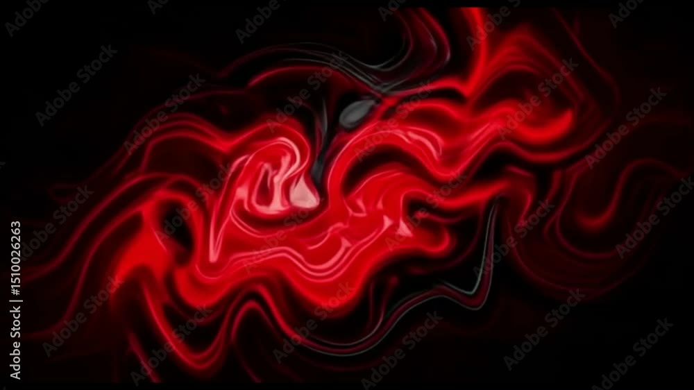 Poster this captivating video features a dynamic fluid simulation of vibrant red and subtle grey colors swi