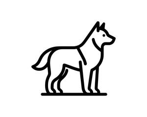 Minimal Dog Outline Logo For Brand Identity