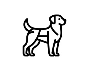 Minimal Dog Logo With Modern Line Art