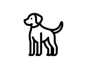 Minimal Dog Icon For Simple Pet Branding