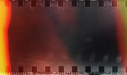 Plakat Background of retro film overly, image with scratch, dust and light leaks