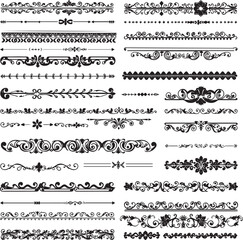 Elegant Black and White Decorative Borders Collection