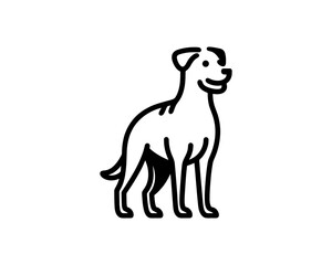 Minimal Dog Line Art Logo For Branding