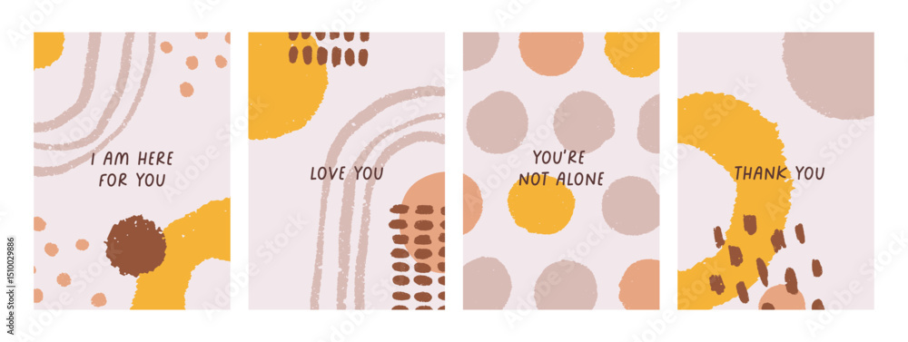 Poster doodle and scribble shapes on modern posters set. abstract card designs, postcard backgrounds with i