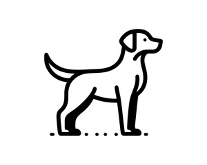 Minimal Dog Outline Concept For Business Logo
