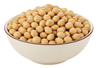 Isolated Soybeans in Bowl Pile of Yellow Beans