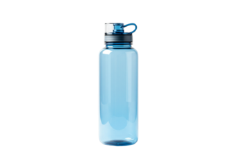 Blue bottle promotes healthy hydration. Perfect active hydration. Daily essential.
