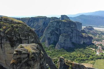 Obraz premium Panoramic view of Meteora Monasteries, Greece