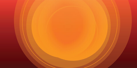 Abstract orange circle on dark red background. modern background Vector illustration