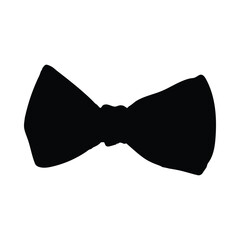 Classic bow tie silhouette illustration