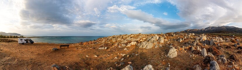Fototapeta premium Stunning coastal landscape of Malia in Crete