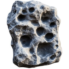 porous rock isolated on transparent background
