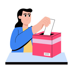 Flat style illustration depicting someone filling job application