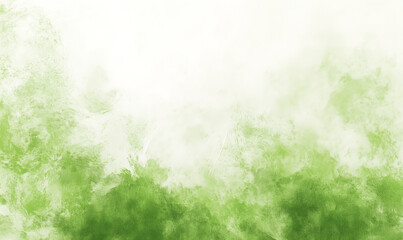 abstract green smoke or fog on white background, misty texture, vapor effect, ethereal backdrop, design element for overlays.

