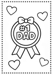 #1 Dad coloring page