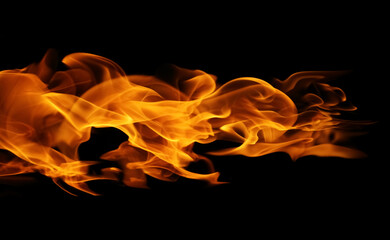abstract Fire flames on black background
