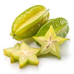 Fototapeta premium Starfruit on white background