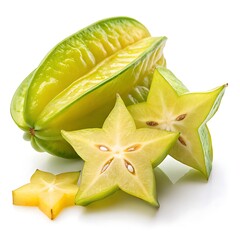 Fototapeta premium Starfruit on white background
