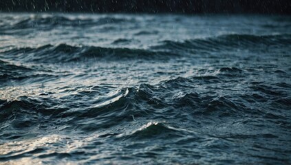 Rough Ocean Waves Crashing with Foam and Spray