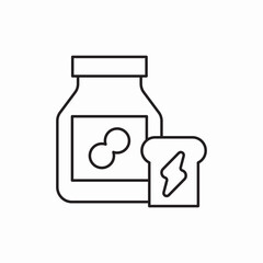 Peanut butter jar spread icon vector sign