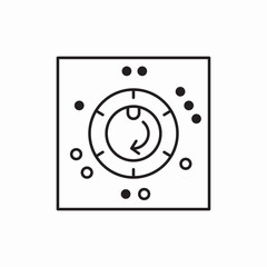 Timer washing machine cycle icon vector sign