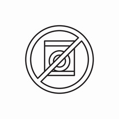 cannot be washed icon vector sign