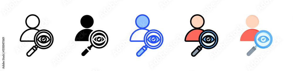 Poster independence icon collection with multiple styles