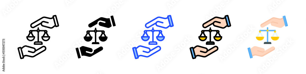 Poster ethical standards icon collection with multiple styles