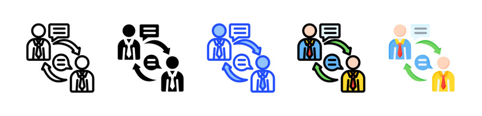 Coaching Icon Collection With Multiple Styles