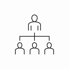 Team hierarchy organization chart icon vector sign