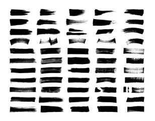 Huge set of brush strokes. Hand drawn scribble vector illustration. Set for your design.