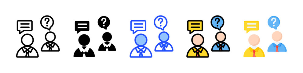 Questioning Icon Collection With Multiple Styles