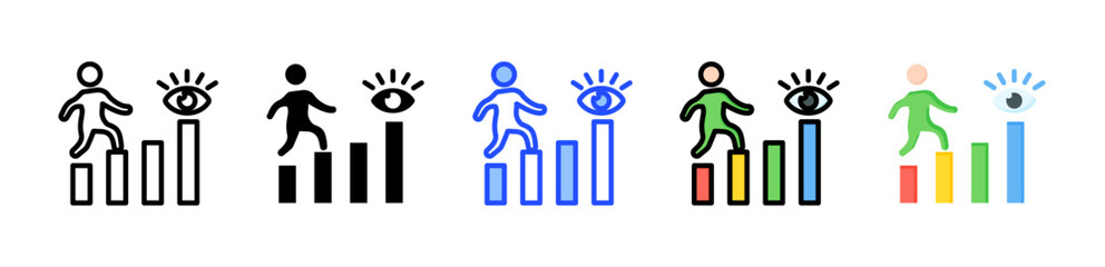 Vision Icon Collection With Multiple Styles