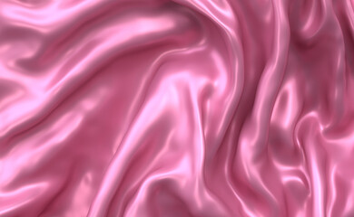 Pink drapery fabric 3d abstract background