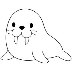 sea animal cute hand drawing kawaii illustration element