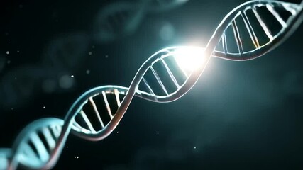 Detailed illustration of a DNA strand. - Powered by Adobe