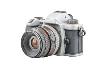 PNG Vintage film camera with detailed lens and retro design elements