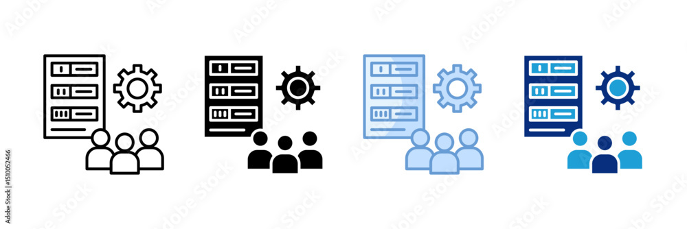 Poster prioritization icon set multiple style collection
