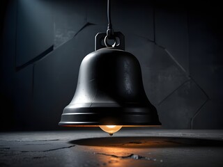 Sleek 3D Bell Icon: A Modern Metallic Rendition